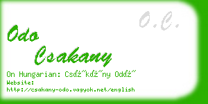 odo csakany business card